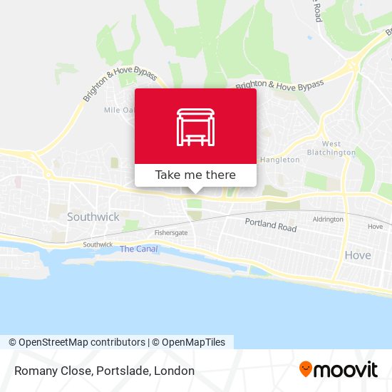 Romany Close, Portslade map