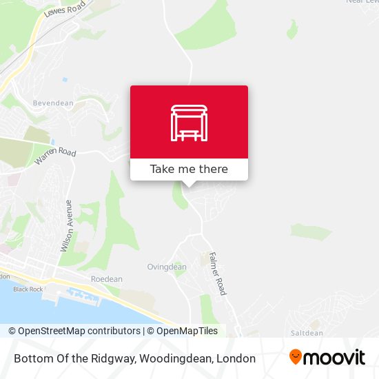 Bottom Of the Ridgway, Woodingdean map
