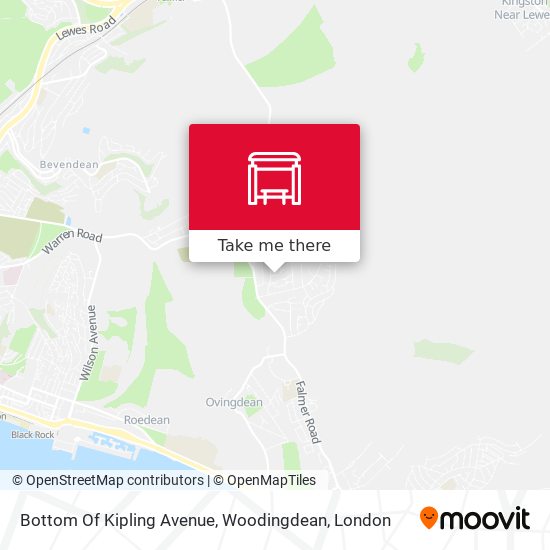 Bottom Of Kipling Avenue, Woodingdean map