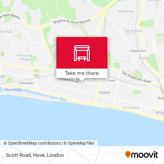Scott Road, Hove map