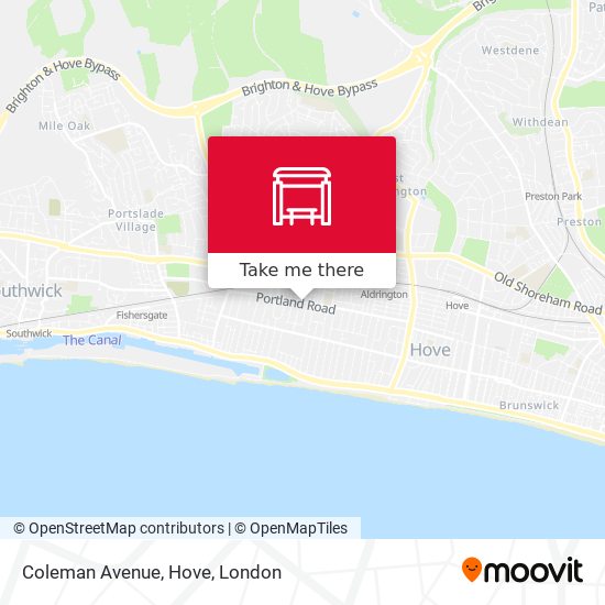 Coleman Avenue, Hove map