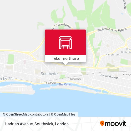 Hadrian Avenue, Southwick map
