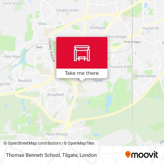 Thomas Bennett School, Tilgate map