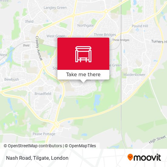 Nash Road, Tilgate map