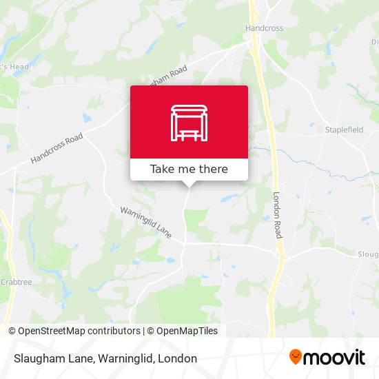 Slaugham Lane, Warninglid map