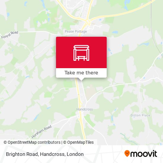 Brighton Road, Handcross map