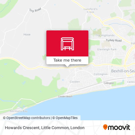 Howards Crescent, Little Common map