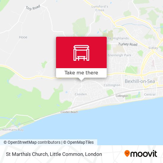 St Martha's Church, Little Common map