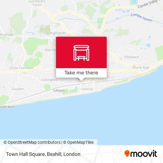 Town Hall Square, Bexhill map