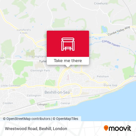Wrestwood Road, Bexhill map