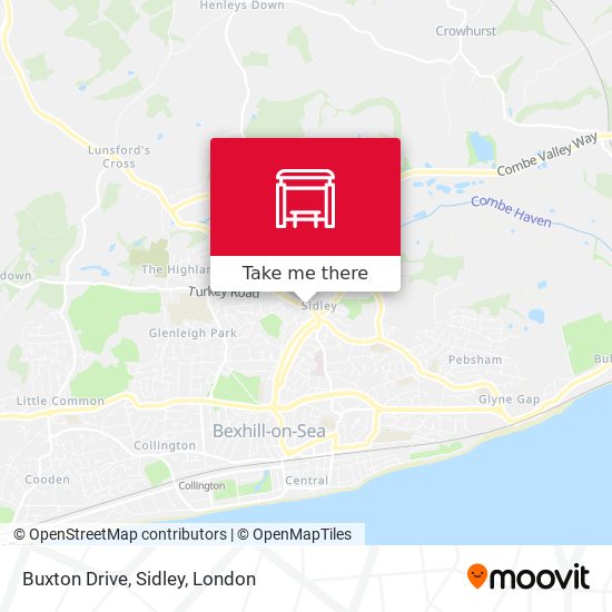Buxton Drive, Sidley map