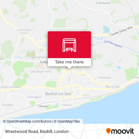 Wrestwood Road, Bexhill map
