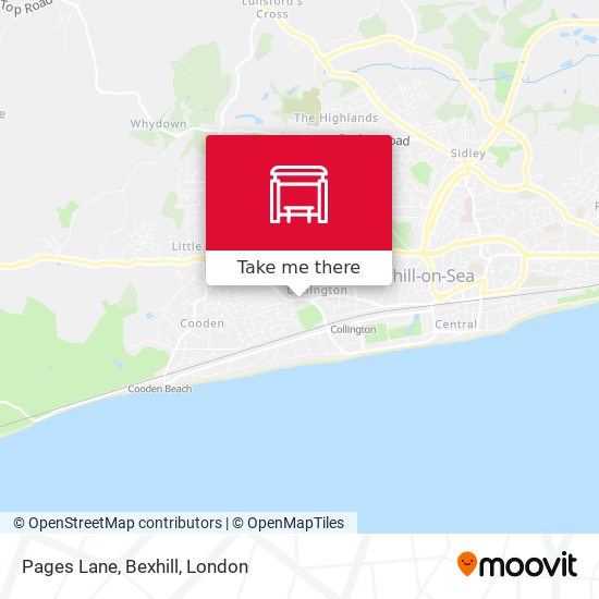 Pages Lane, Bexhill map