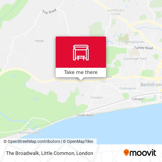 The Broadwalk, Little Common map