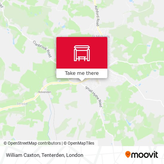William Caxton, Tenterden map