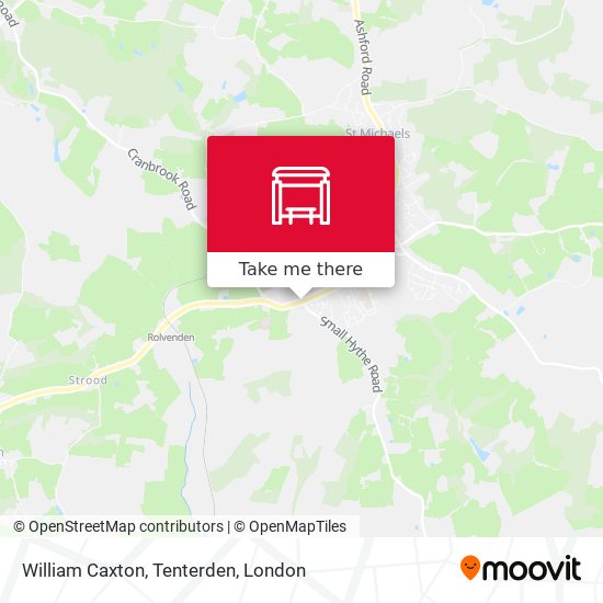 William Caxton, Tenterden map