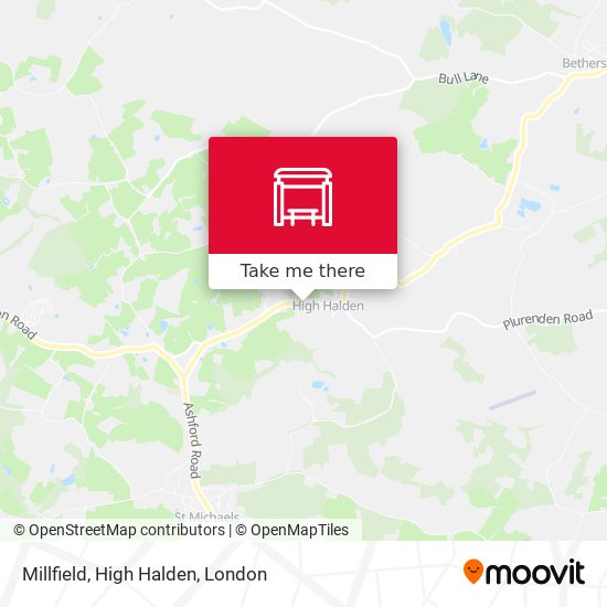 Millfield, High Halden map
