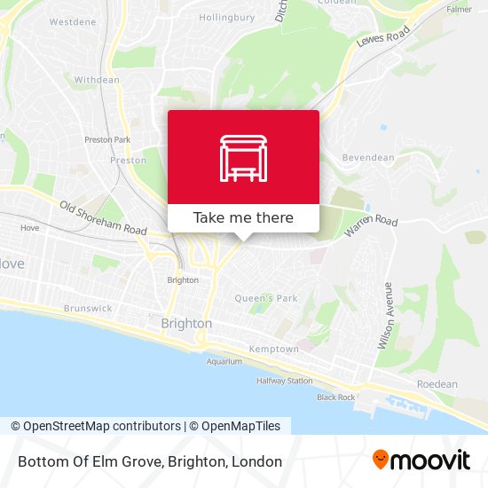 Bottom Of Elm Grove, Brighton map
