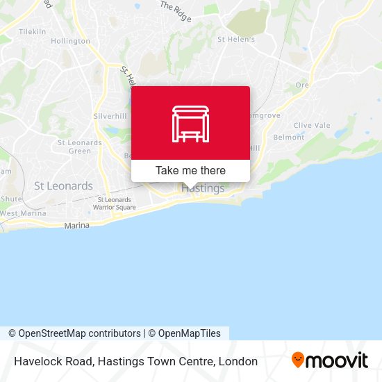Havelock Road, Hastings Town Centre map