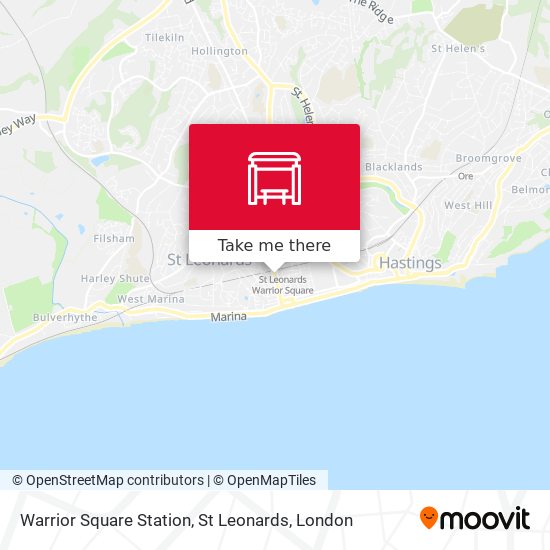 Warrior Square Station, St Leonards map