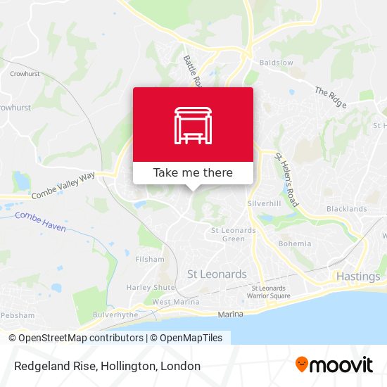 Redgeland Rise, Hollington map