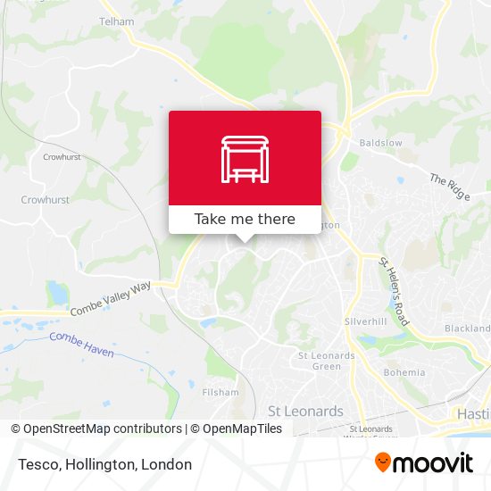 Tesco, Hollington map