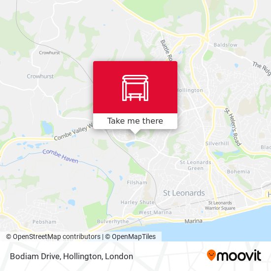 Bodiam Drive, Hollington map