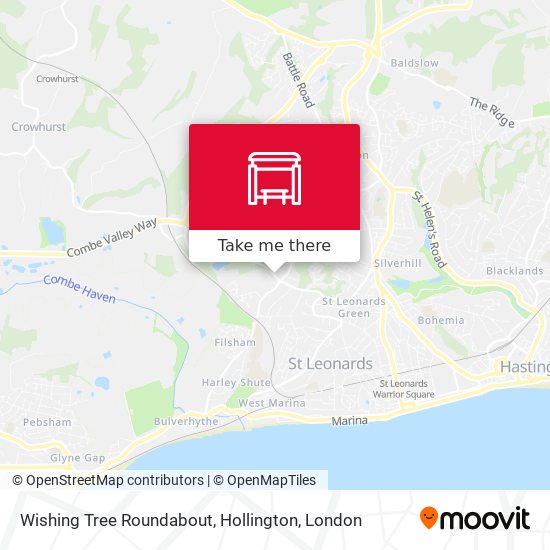 Wishing Tree Roundabout, Hollington map