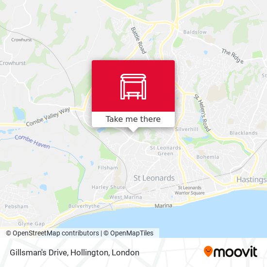 Gillsman's Drive, Hollington map