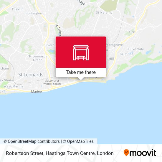 Robertson Street, Hastings Town Centre map