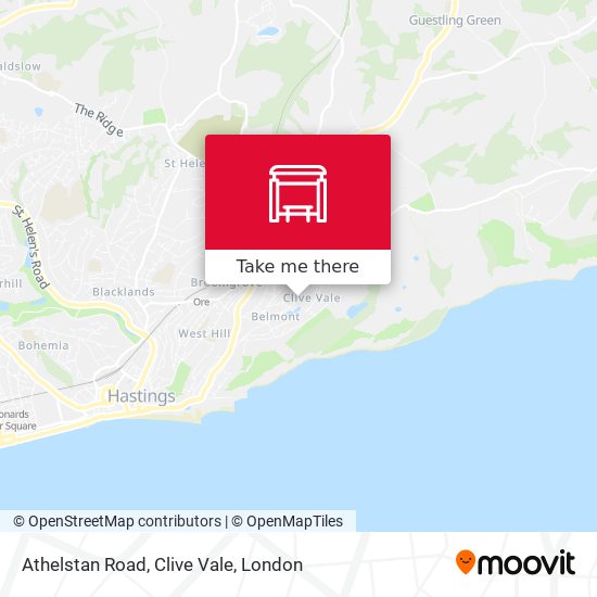 Athelstan Road, Clive Vale map