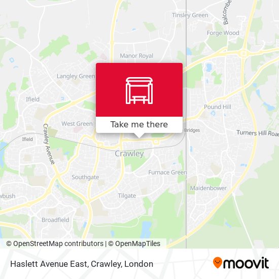 Haslett Avenue East, Crawley map