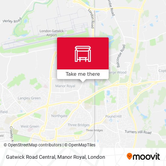 Gatwick Road Central, Manor Royal map
