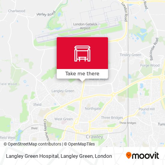 Langley Green Hospital, Langley Green map