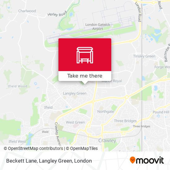 Beckett Lane, Langley Green map