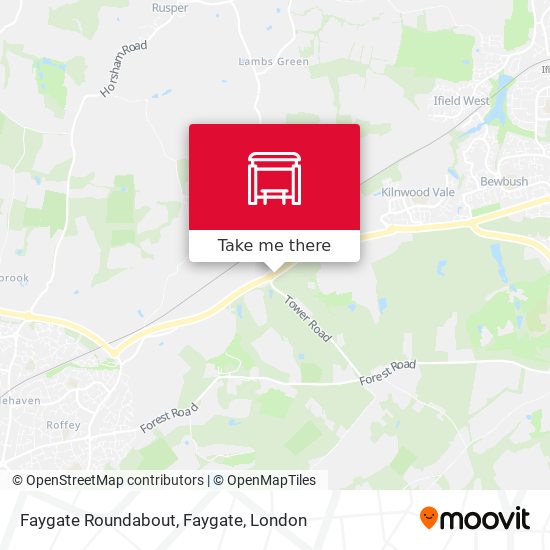 Faygate Roundabout, Faygate map