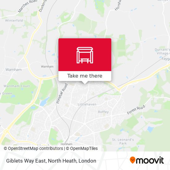 Giblets Way East, North Heath map
