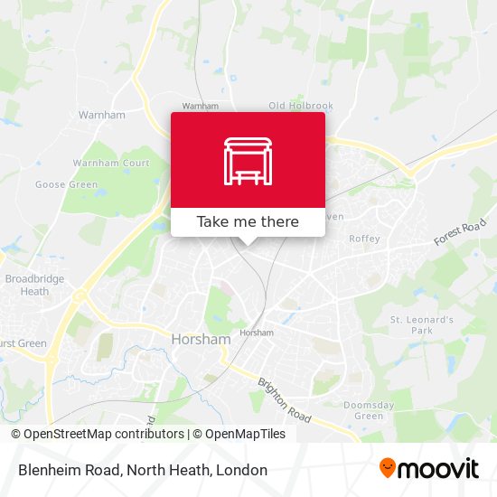 Blenheim Road, North Heath map
