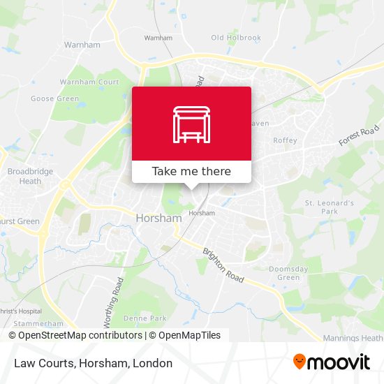 Law Courts, Horsham map
