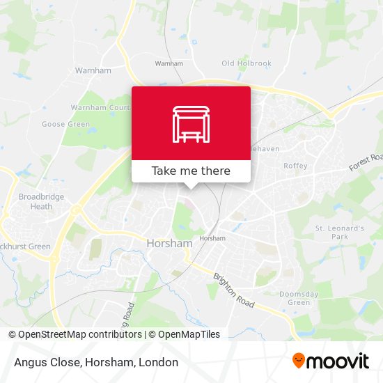 Angus Close, Horsham map
