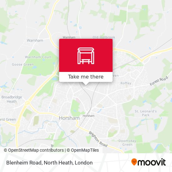 Blenheim Road, North Heath map