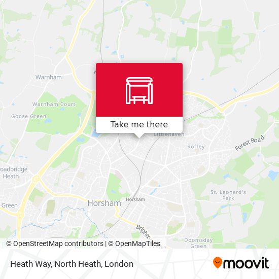 Heath Way, North Heath map