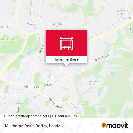 Millthorpe Road, Roffey map