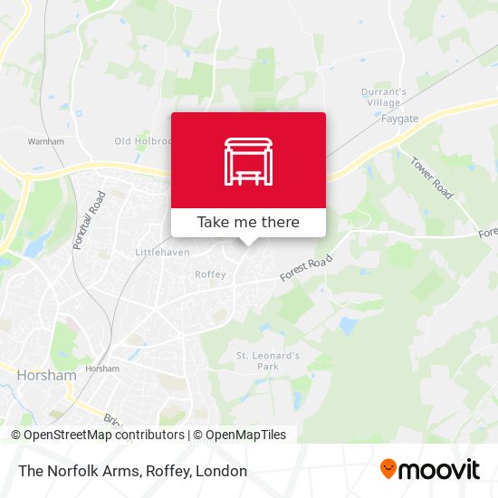 The Norfolk Arms, Roffey map