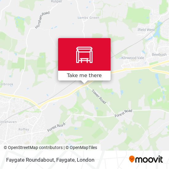 Faygate Roundabout, Faygate map