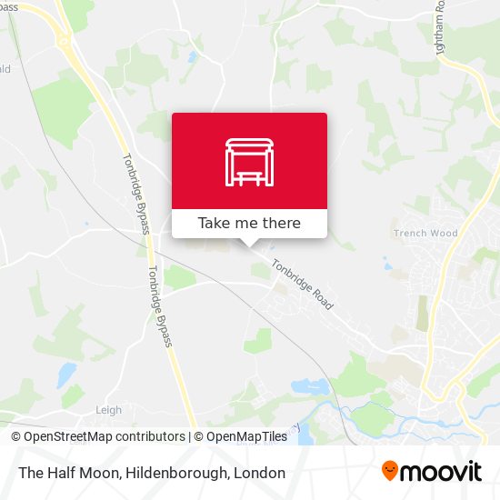 The Half Moon, Hildenborough map