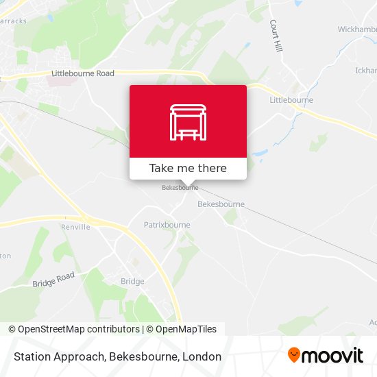 Station Approach, Bekesbourne map