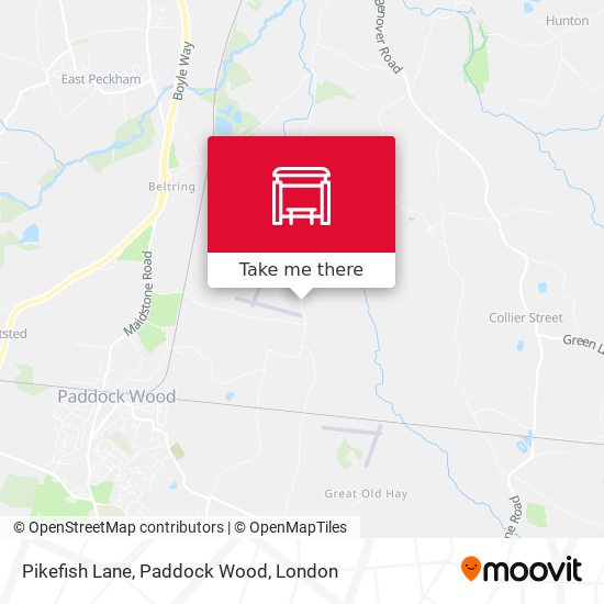 Pikefish Lane, Paddock Wood map