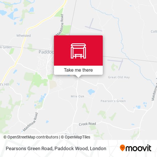 Pearsons Green Road, Paddock Wood map