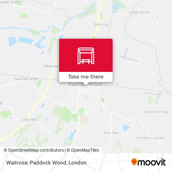 Waitrose, Paddock Wood map